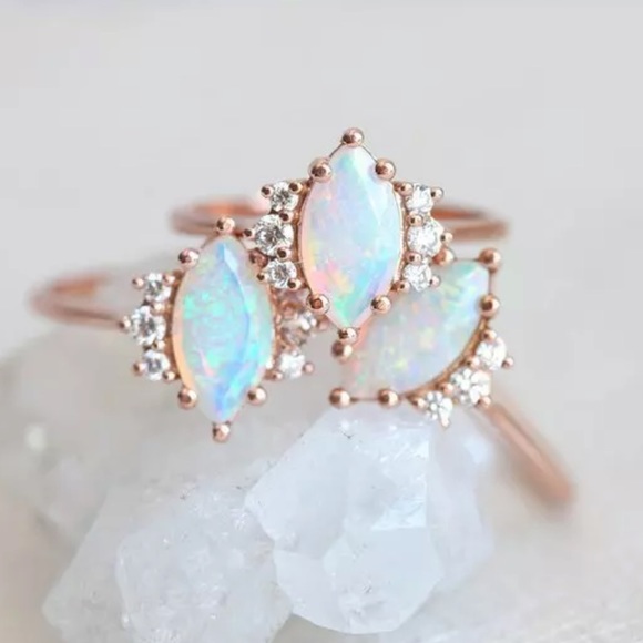 NEW 18K ROSE GOLD OPAL RING - Picture 6 of 6